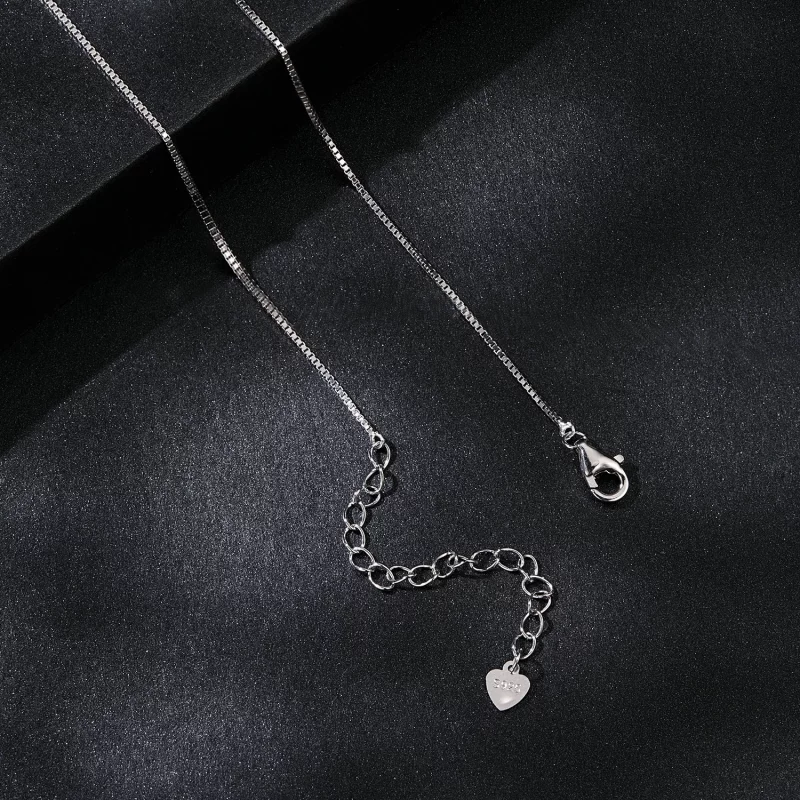 (image pour) Collier Clavicule en Moissanite en Forme de Cœur Style PANDORA Exquis (Un Certif - Afficher 4
