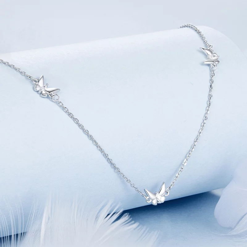 (image pour) Collier Clavicule Petit Papillon Style PANDORA - BSN376 - Afficher 2