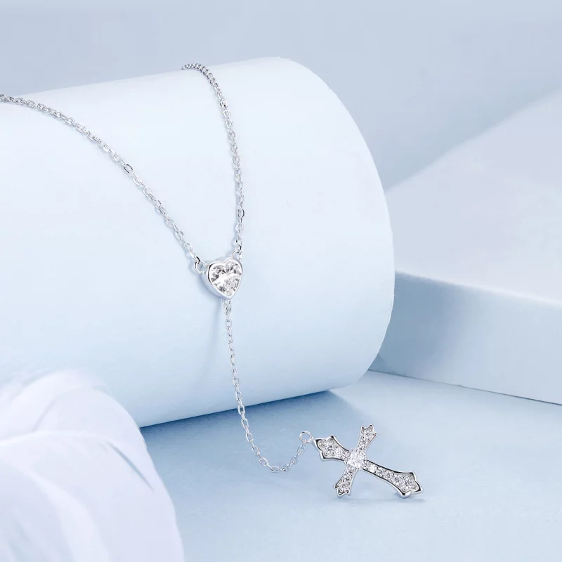 (image pour) Collier Croix Style PANDORA - BSN384 - Afficher 2