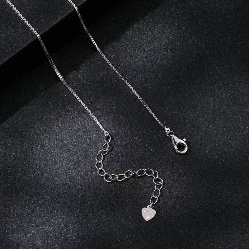 (image pour) Collier Double Moissanite Style PANDORA (Un Certificat) - MSN033 - Afficher 4