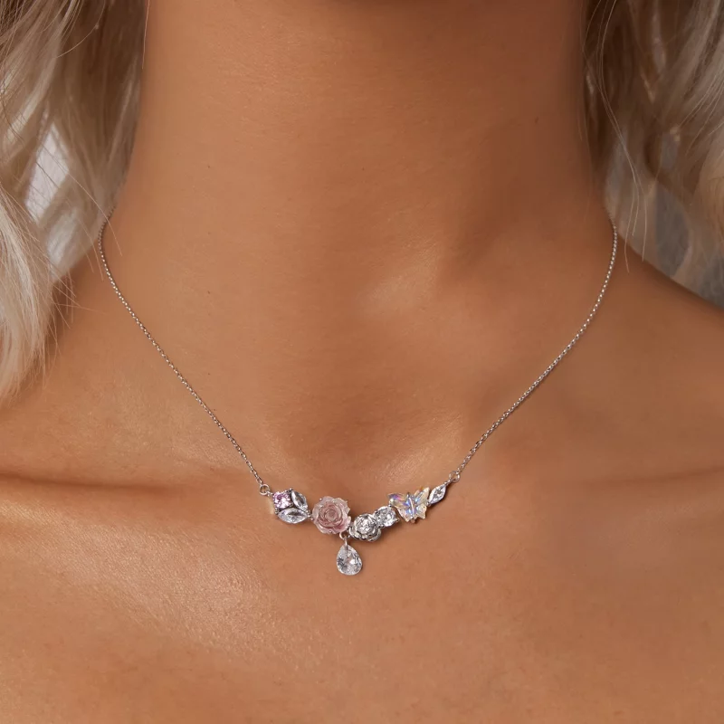 (image pour) Collier Fantaisie Papillon Fleur de Style PANDORA - SCN521 - Afficher 5