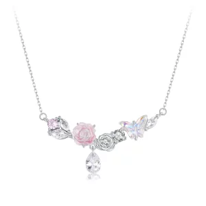 (image pour) Collier Fantaisie Papillon Fleur de Style PANDORA - SCN521