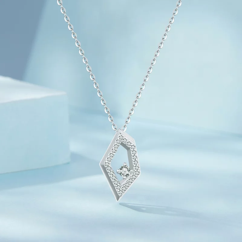 (image pour) Collier Pailleté Géométrique Style PANDORA - SCN517 - Afficher 3