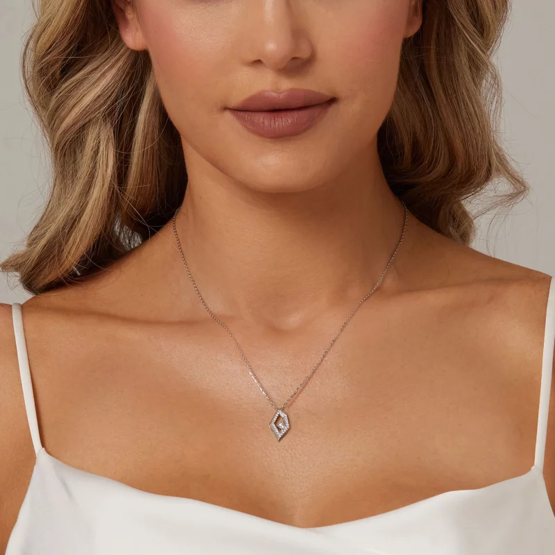 (image pour) Collier Pailleté Géométrique Style PANDORA - SCN517 - Afficher 6