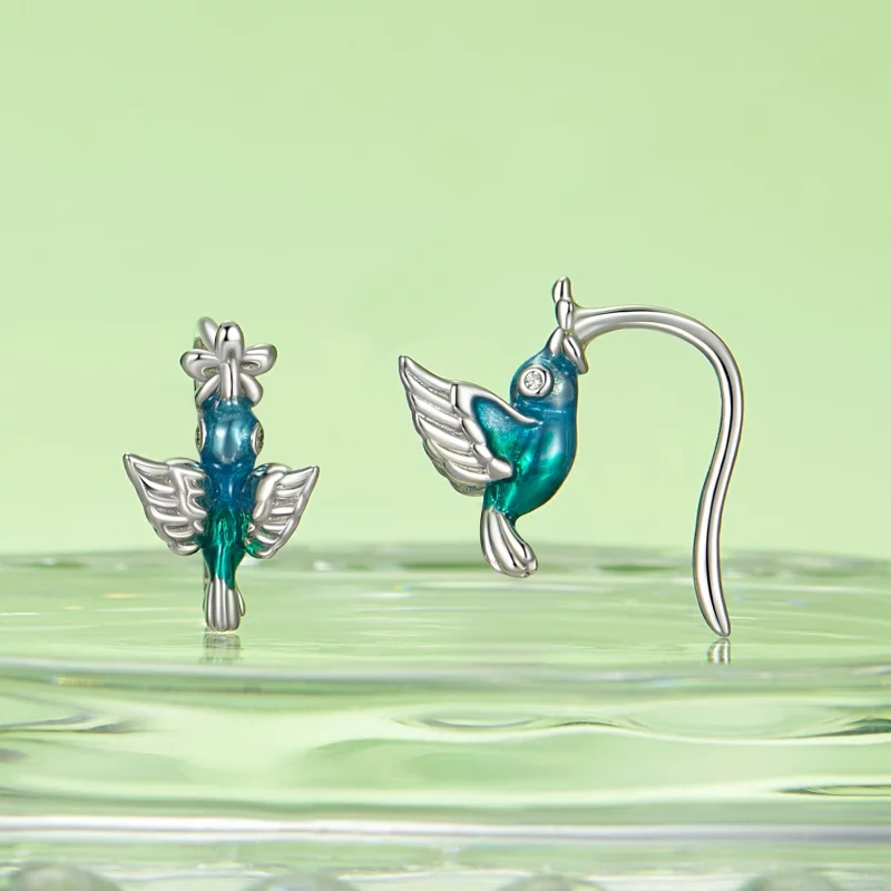 (image pour) Crochet d'Oreille Style PANDORA Colibri - BSE990 - Afficher 2