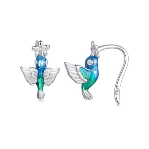 (image pour) Crochet d'Oreille Style PANDORA Colibri - BSE990