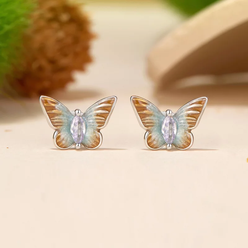 (image pour) PANDORA Style Boucles d'oreilles à clou Papillon Gracieux - BSE993 - Afficher 2