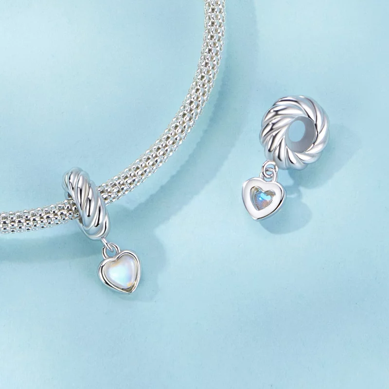 (image pour) PANDORA Style Cœur Intelligent Entretoise Pendeloque en Silicone - SCC2755 - Afficher 5