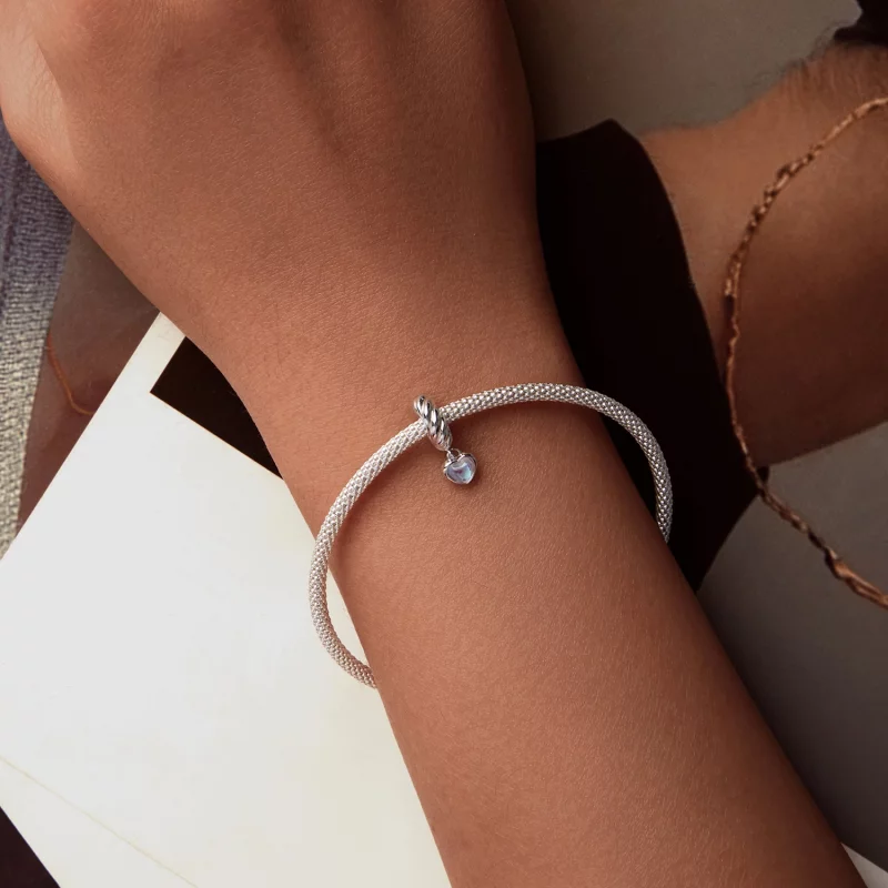 (image pour) PANDORA Style Cœur Intelligent Entretoise Pendeloque en Silicone - SCC2755 - Afficher 6