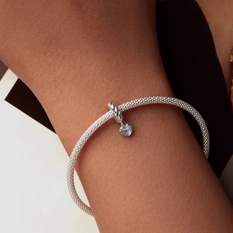 (image pour) PANDORA Style Cœur Intelligent Entretoise Pendeloque en Silicone - SCC2755 - Afficher 7