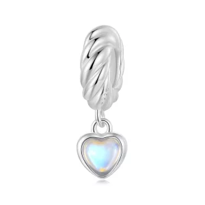 (image pour) PANDORA Style Cœur Intelligent Entretoise Pendeloque en Silicone - SCC2755