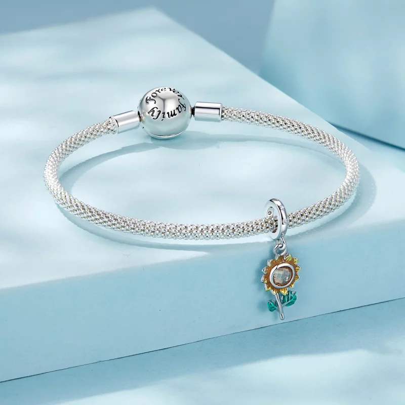 (image pour) PANDORA Style Tournesol Pendentif Suspendu - SCX151 - Afficher 3