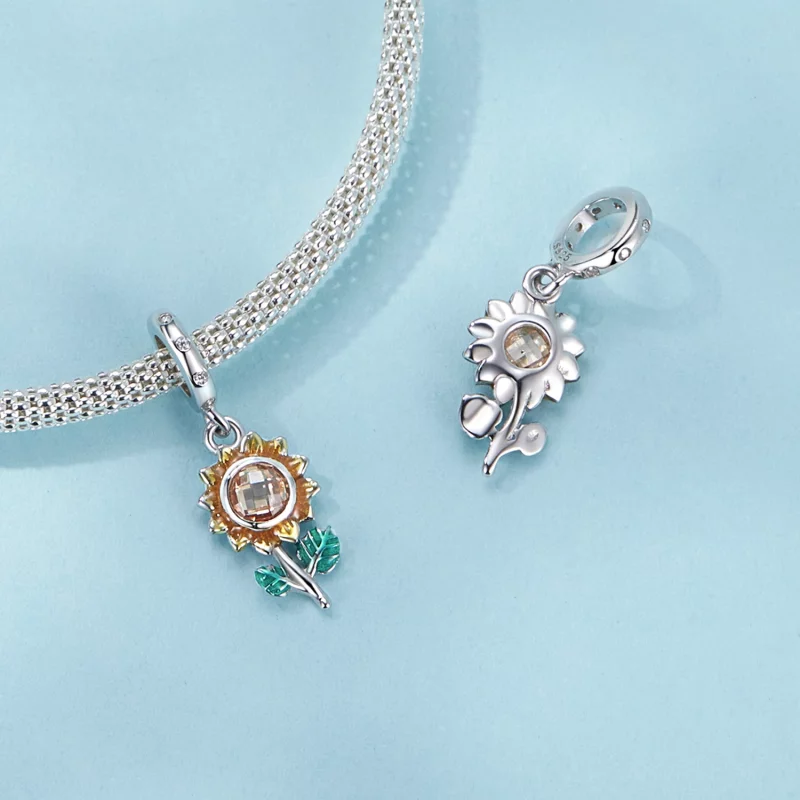 (image pour) PANDORA Style Tournesol Pendentif Suspendu - SCX151 - Afficher 4
