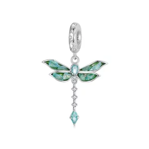 (image pour) Pendent Dragonfly Vert Style PANDORA - BSC983