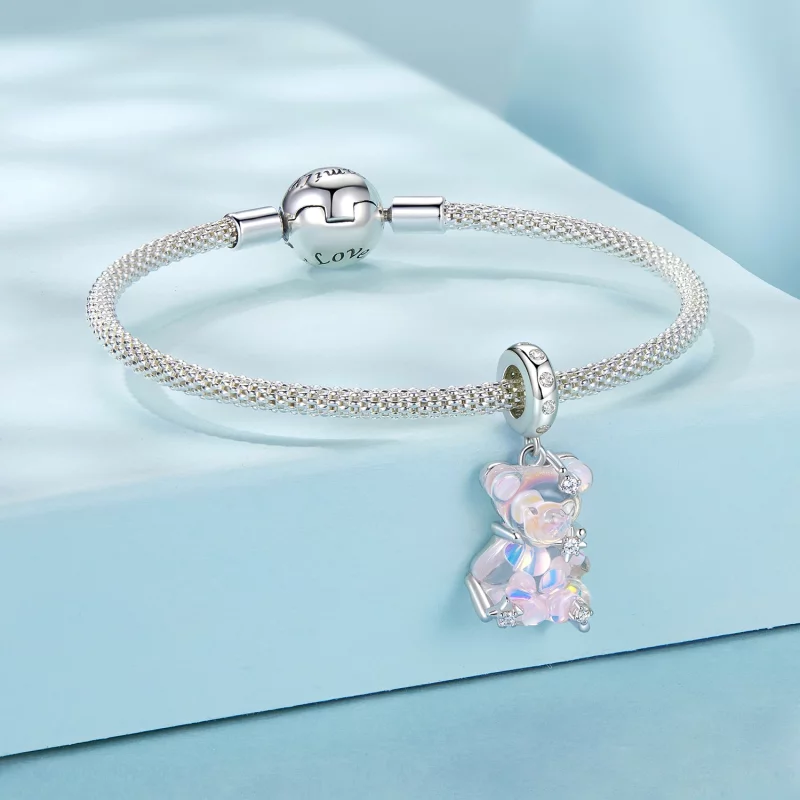 (image pour) Pendent Ours Fantaisie Style PANDORA - SCC2754 - Afficher 3