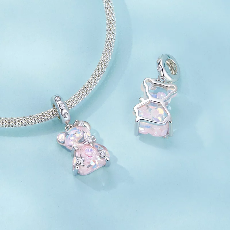 (image pour) Pendent Ours Fantaisie Style PANDORA - SCC2754 - Afficher 4