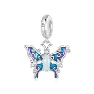 (image pour) Pendent Papillon Lumineux Coloré Style PANDORA - SCC2731