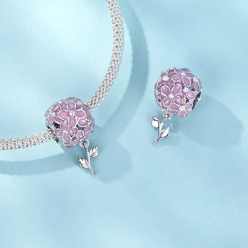 (image pour) Perles Boule Fleur Rose Style PANDORA - SCC2738 - Afficher 4
