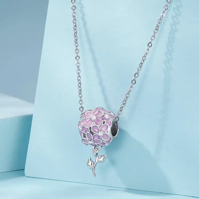 (image pour) Perles Boule Fleur Rose Style PANDORA - SCC2738 - Afficher 5