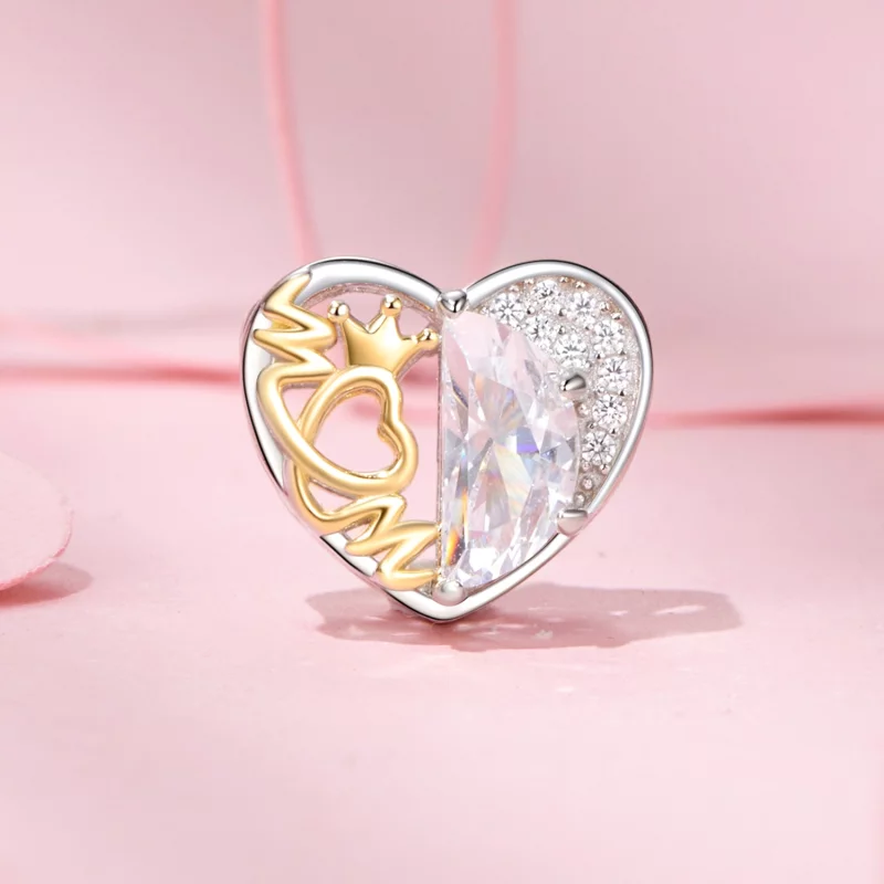 (image pour) Perles Cœur de Maman Style PANDORA - BSC1002 - Afficher 2
