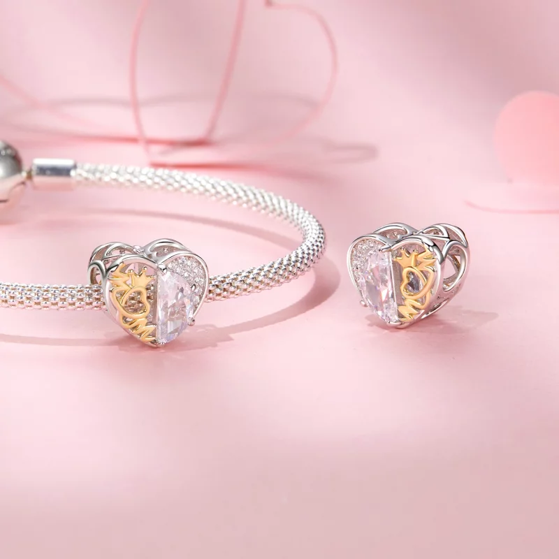 (image pour) Perles Cœur de Maman Style PANDORA - BSC1002 - Afficher 4