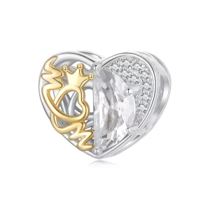 (image pour) Perles Cœur de Maman Style PANDORA - BSC1002