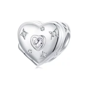 (image pour) Perles Cœur Ouvrant et Fermant Style PANDORA pour la Saint-Valentin - BSC973