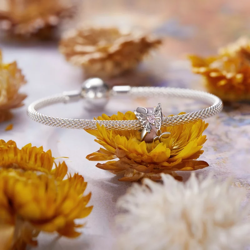 (image pour) Perles d'espacement en silicone papillon Monet style PANDORA - BSC991 - Afficher 4