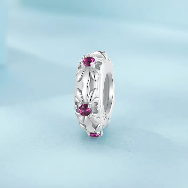 (image pour) Perles d'espacement en silicone rétro iris PANDORA Style - SCC2756 - Afficher 2