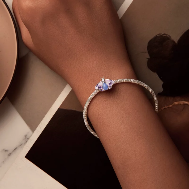 (image pour) Perles de papillon à gradient lumineux style PANDORA - SCC2732 - Afficher 2