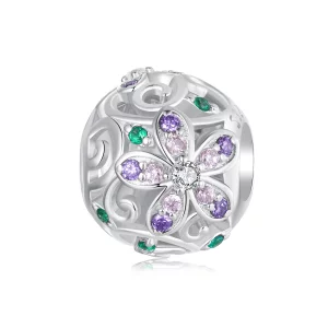 (image pour) Perles de Style PANDORA à Motif de Vigne Florale - SCC2741