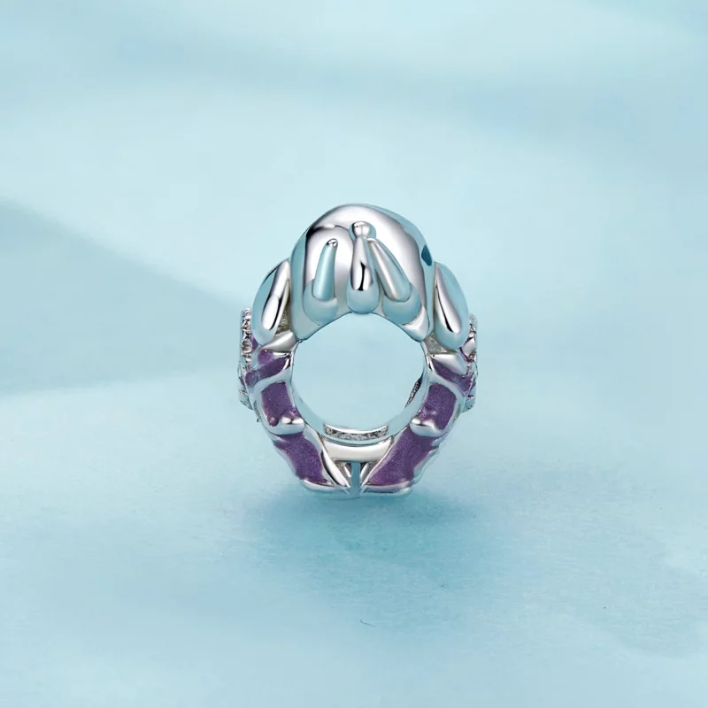 (image pour) Perles en argent sterling gravées à motif éléphant ajouré style PANDORA - SCC275 - Afficher 3
