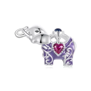 (image pour) Perles en argent sterling gravées à motif éléphant ajouré style PANDORA - SCC2758