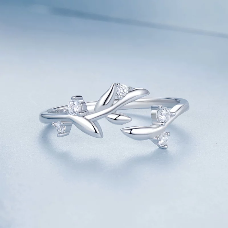 (image pour) Bague Feuille Ouverte Style PANDORA - BSR562-E - Afficher 3