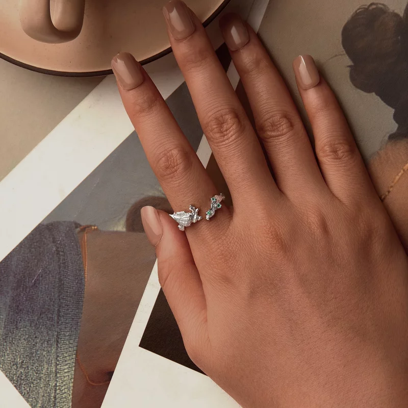 (image pour) Bague ouverte coquillage style PANDORA - BSR554-E - Afficher 4