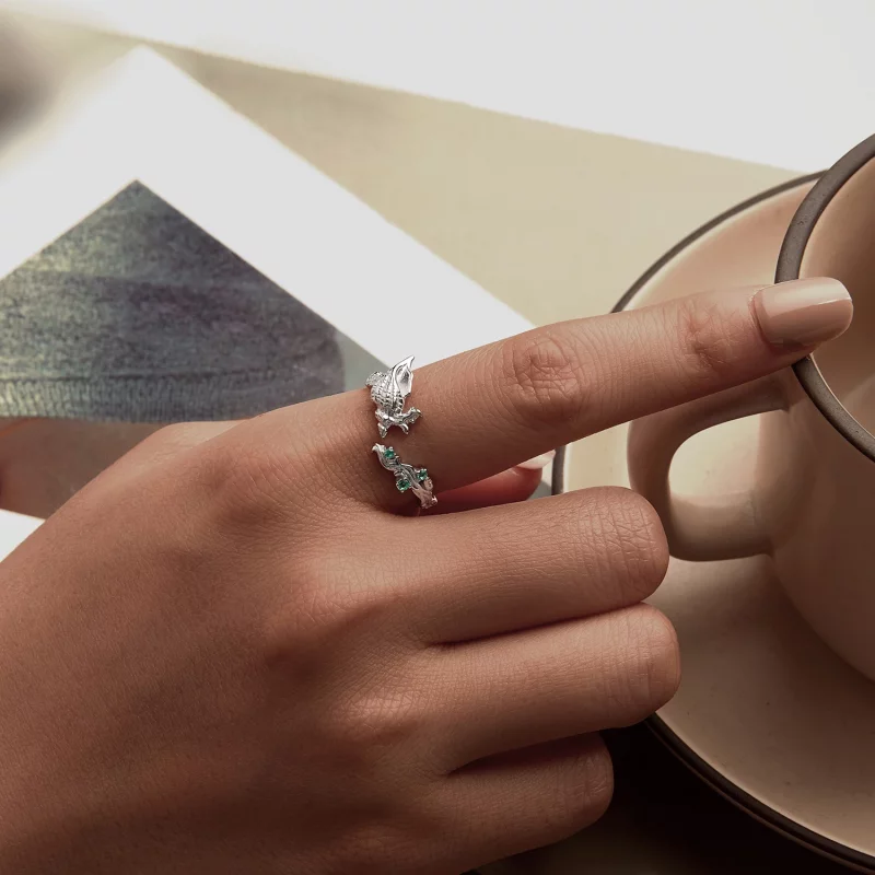 (image pour) Bague ouverte coquillage style PANDORA - BSR554-E - Afficher 5