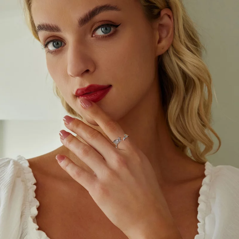(image pour) Bague ouverte coquillage style PANDORA - BSR554-E - Afficher 7