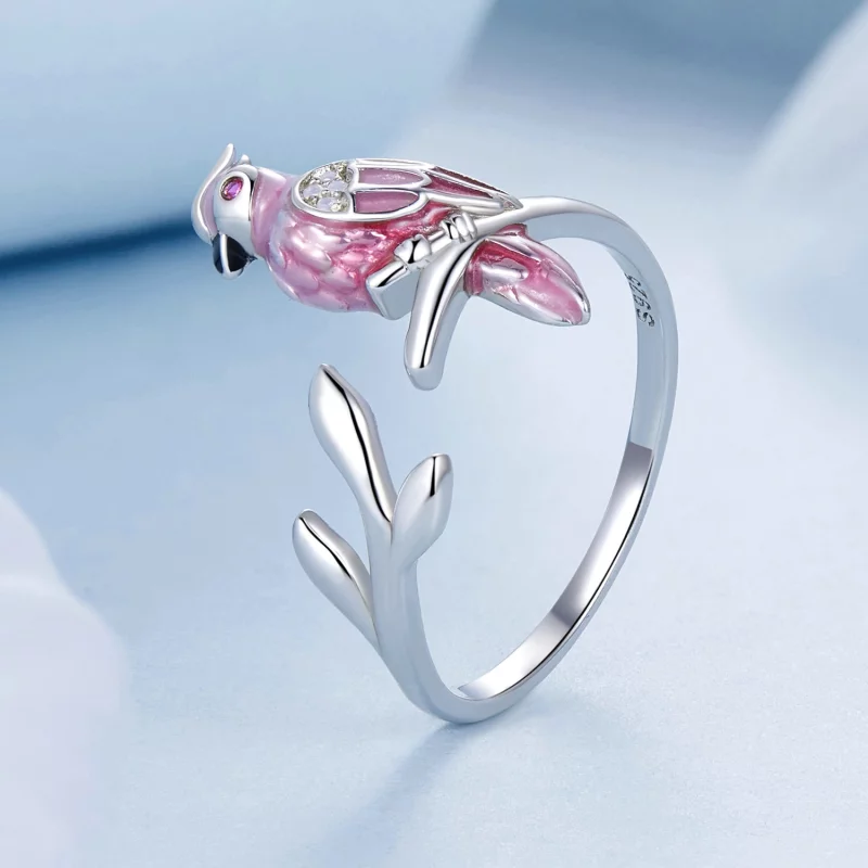 (image pour) Bague ouverte PANDORA Style Perroquet rose - BSR551-E - Afficher 2