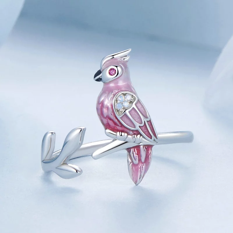 (image pour) Bague ouverte PANDORA Style Perroquet rose - BSR551-E - Afficher 3