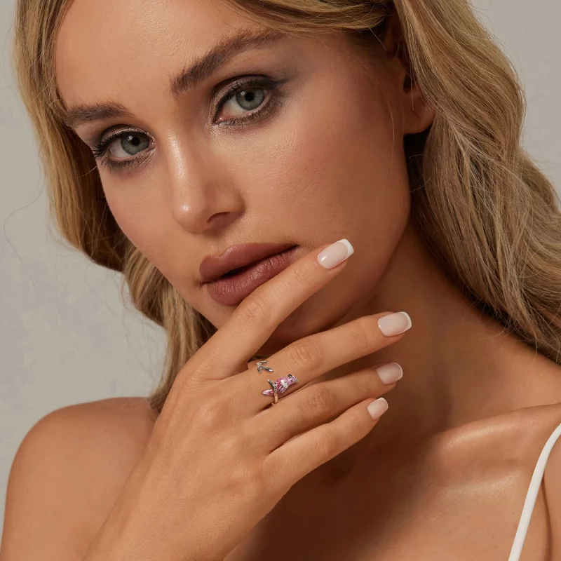 (image pour) Bague ouverte PANDORA Style Perroquet rose - BSR551-E - Afficher 7