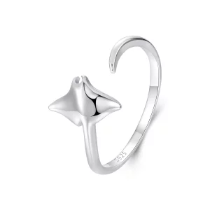 (image pour) Bague ouverte raie manta style PANDORA - SCR1037-E