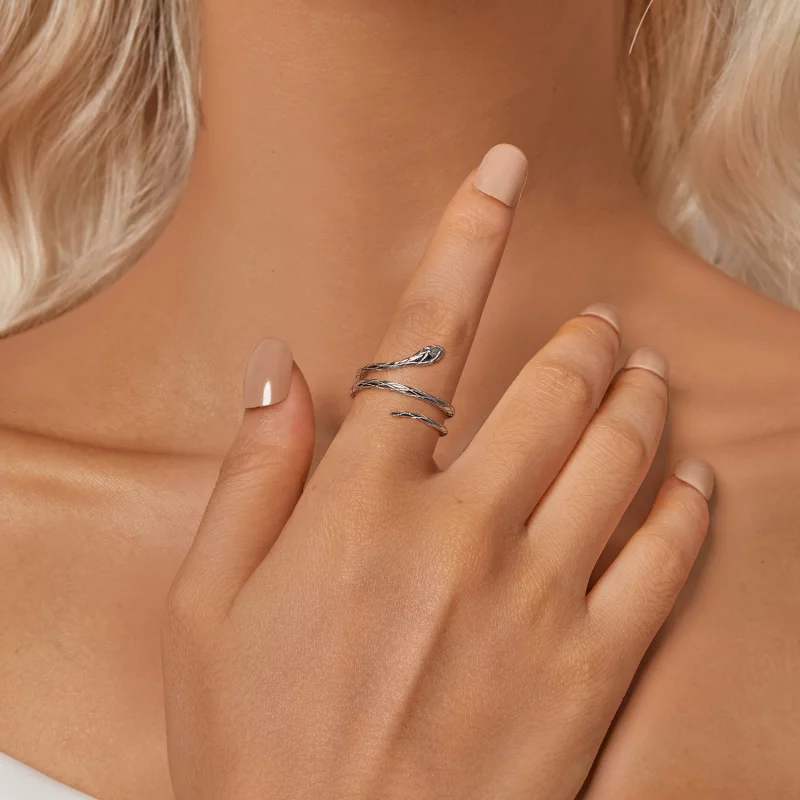 (image pour) Bague Ouverte Serpent Style PANDORA - BSR555-E - Afficher 6