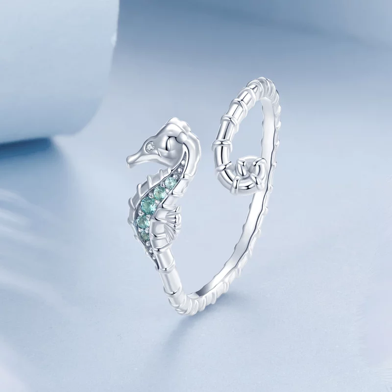 (image pour) Bague ouverte style PANDORA Hippocampe - BSR559-E - Afficher 2