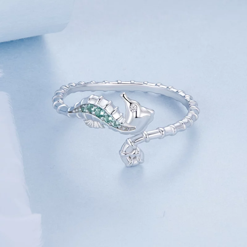 (image pour) Bague ouverte style PANDORA Hippocampe - BSR559-E - Afficher 3