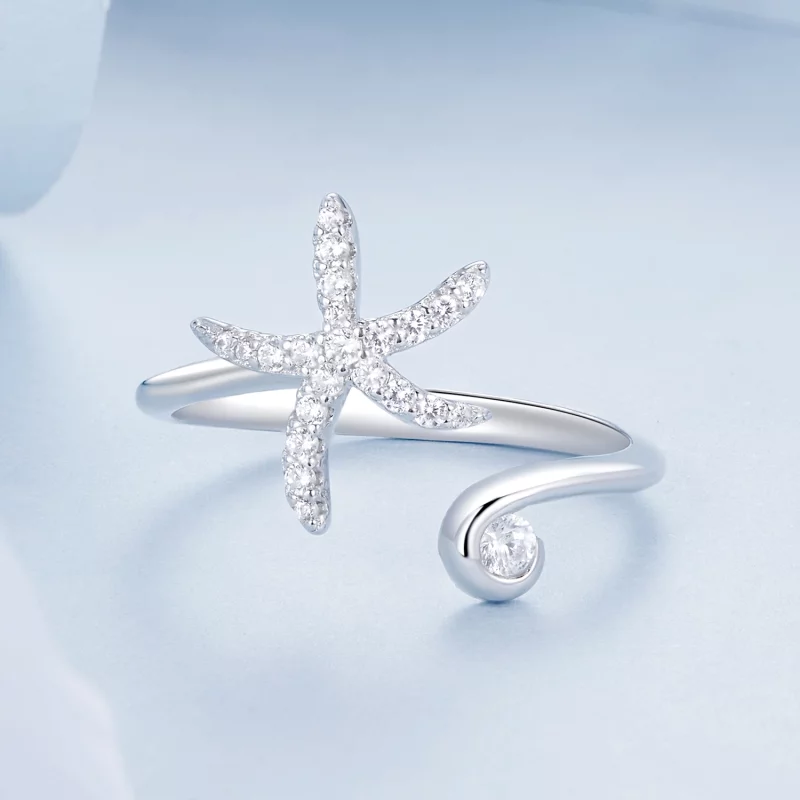 (image pour) Bague ouverte étoile de mer style PANDORA - BSR560-E - Afficher 3