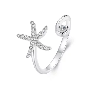 (image pour) Bague ouverte étoile de mer style PANDORA - BSR560-E
