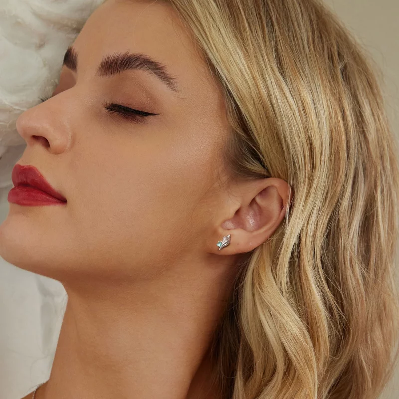 (image pour) Boucles d'oreille Conque Style PANDORA - BSE1010 - Afficher 8