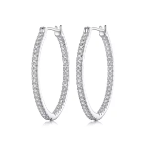 (image pour) Boucles d'oreilles Brillantes Style PANDORA - BSE1023-L