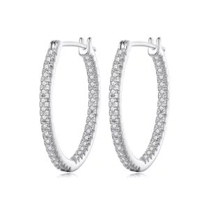 (image pour) Boucles d'oreilles Brillantes Style PANDORA - BSE1023-M