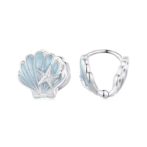 (image pour) Boucles d'oreilles coquillage style PANDORA - BSE1011